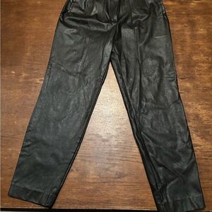 Express Black Faux Leather High Waist‎ Ankle Pants. Size 00
